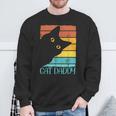 Cat Daddy Vintage Eighties Style Cat Dad Fathers Day Sweatshirt Gifts for Old Men