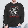 Graphic Cat Animal Horror Movie Cute Kitten Meow Sweatshirt Gifts for Old Men