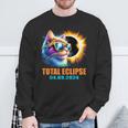 Cat Total Solar Eclipse 2024 Totality Solar Eclipse Glasses Sweatshirt Gifts for Old Men