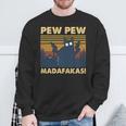 Cat Vintage Pew Pew Pew Madafakas Cat Crazy Pew Vintage Sweatshirt Gifts for Old Men