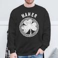 Celtic Theme Maher Irish Family Name Sweatshirt Gifts for Old Men