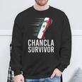 Chancla Survivor Mexico Mexican Flag Joke Idea Sweatshirt Gifts for Old Men