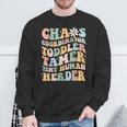 Chaos Coordinator Toddler Tamer Tiny Human Herder Daycare Sweatshirt Gifts for Old Men