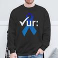 Check Your Colon Colorectal Cancer Awareness Blue Ribbon Sweatshirt Gifts for Old Men