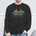 Chicago Skyline Illinois Vintage Pride Retro Sweatshirt Gifts for Old Men