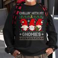 Chillin With My Gnomies Christmas Family Friend Gnomes Sweatshirt Gifts for Old Men