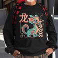 Chinese Dragon Lunar New Year 2024 Green Cute Anime Zodiac Sweatshirt Gifts for Old Men