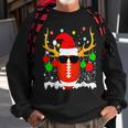 Christmas Football Santa Hat Sports Xmas Team Lovers Holiday Sweatshirt Gifts for Old Men