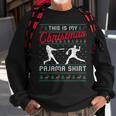 This Is My Christmas Pajama Baseball Ugly Sweater Sweatshirt Gifts for Old Men