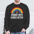 Chubby Guys Cuddle Better Bear Gay Pride Sweatshirt Gifts for Old Men
