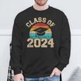 Class Of 2024 Graduation Hat Retro Sweatshirt Gifts for Old Men