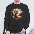 Classic Big Whitetail Buck Vintage Deer Graphic For Hunters Sweatshirt Gifts for Old Men