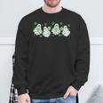 Clover Ghostie Spooky St Patrick's Day Sweatshirt Gifts for Old Men