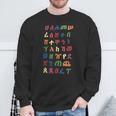 Colorful Ethiopian Alphabet Letters Sweatshirt Gifts for Old Men