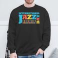 Colorful International Jazz Day Featuring Piano Keys Sweatshirt Gifts for Old Men