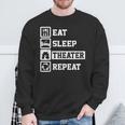 Coma El Teatro Dormido Repita Los Regalos Divertidos Para Lo Camisa de entrenamiento Regalos para ancianos