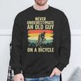 Cool Cycling Art For Men Grandpa Bicycle Riding Cycle Racing Sweatshirt Gifts for Old Men