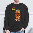 Cool Durr Cute Silly Epic Burger Gaming Sweatshirt Gifts for Old Men