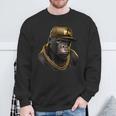 Cool Gorilla Rapper Hip Hop Gangster Sweatshirt Geschenke für alte Männer