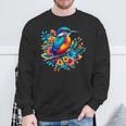 Coole Eisvogel Geist Tier Illustration Tie Dye Kunst Sweatshirt Geschenke für alte Männer