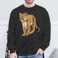 Cougar Face For Wild And Big Cats Lovers Sweatshirt Gifts for Old Men
