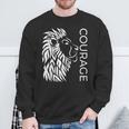 Courage Brave Lion Fighters Fearless Inspiring Sweatshirt Gifts for Old Men