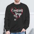 Cousins Trip 2024 Heart Vacation Travel Cousins Weekend Sweatshirt Gifts for Old Men