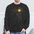 Cpu Core Processor Circuit Board Ai Golden Geek Gamer Heart Sweatshirt Gifts for Old Men