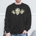 Crazy Physics Professor Wears Tongue Out Albert Genie Sweatshirt Gifts for Old Men