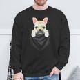 Cream French Bulldog Pocket Graphic Dog Sweatshirt Gifts for Old Men