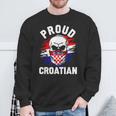 Croatia Men's Zagreb Croatia Hrvatska Black Sweatshirt Geschenke für alte Männer