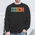 Crochet Periodic Elements Colorful Chemistry Crochet Sweatshirt Gifts for Old Men
