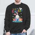 Cute Bunny Eggs Easter Camping Happy Easter Day 2024 Sweatshirt Gifts for Old Men