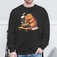 Cute Capybara Eats Ramen Noodles Capybaras Ramen Sweatshirt Geschenke für alte Männer