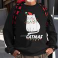 Cute Cat Merry Catmas Christmas Cat Lovers Santa Pajama Sweatshirt Gifts for Old Men