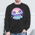 Cute Kawaii Jellyfish Anime Fun Blue Pink Sea Critter Sweatshirt Gifts for Old Men