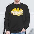 Cute Pittsburgh Skyline Black And Yellow Lettering Sweatshirt Gifts for Old Men