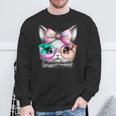 Cute Rabbit With Glasses Tie-Dye Easter Day Bunny Sweatshirt Gifts for Old Men