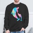 Cute Tie-Dye Dolphin Parent And Child Dolphins Sweatshirt Gifts for Old Men