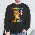 Dabbing Cat Kindergarten Nailed It Graduation Class 2021 Sweatshirt Gifts for Old Men
