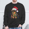 Dachshund Christmas Loves Led Cute Dog Lovers Sweatshirt Gifts for Old Men