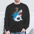 Dachshund Shark Kids Boys Men Space Galaxy Jawsome Sweatshirt Gifts for Old Men