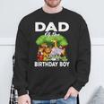 Dad Of The Birthday Boy Safari Zoo Bday Party Celebration Sweatshirt Gifts for Old Men