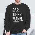 Dad Bear Tiger Man Beard Hipster Dad Beard Sweatshirt Geschenke für alte Männer