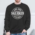 Dad Jokes Are How Eye Roll Daddy Papa Vintage Fathers Day Sweatshirt Gifts for Old Men