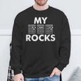 My Dad Rocks Fathers Day Guitar Player Musician Papa Men Sweatshirt Gifts for Old Men