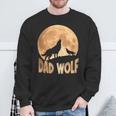 Dad Wolf Happy Father's Day Matching Wolf Lover Sweatshirt Gifts for Old Men