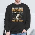 Damen Anglerhemd Herren Papa Angler Geschenk Für Jungen Angler Mit-Ausschnitt Sweatshirt Geschenke für alte Männer