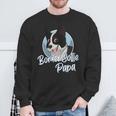 Damen Border Collie Papa Mit Comic Zeichnung Herren Mit-Ausschnitt Sweatshirt Geschenke für alte Männer