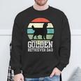 Damen Golden Retriever Papa I Retro Retriever Mit-Ausschnitt Sweatshirt Geschenke für alte Männer